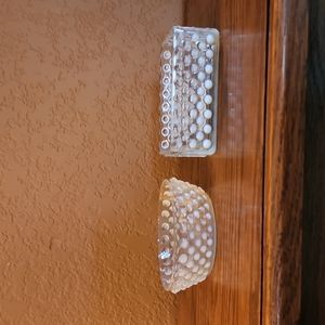 Vintage trinket dishes. Moonstone glass.